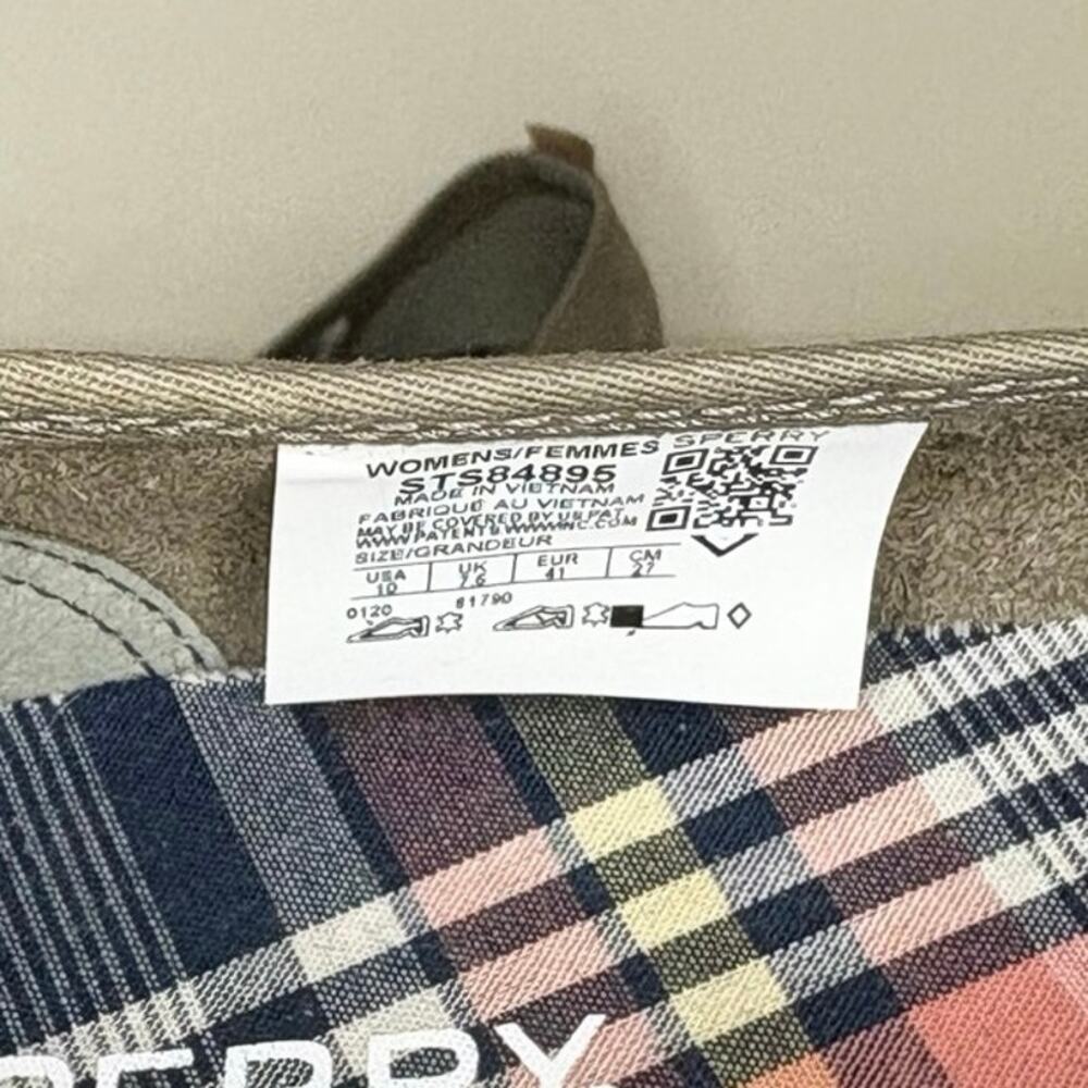 Sperry Sailor Twin Gore Jute Slip-On Shoes Women's 10 Sage Green NEW - Picture 7 of 9